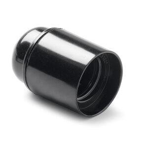Famatel Portalámparas de baquelita liso E-27 Negro