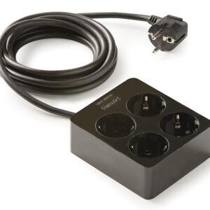 Famatel Base 4 tomas 16A con toma de tierra cuadrada con 1,5m de cable
