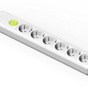 Famatel Base 6 tomas 16A con toma de tierra e interruptor y 1.5m de cable