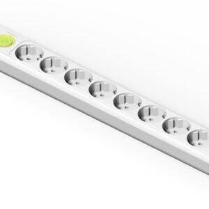Famatel Base 8 tomas 16A con toma de tierra, interruptor, 2 puertos USB y 1.5m de cable