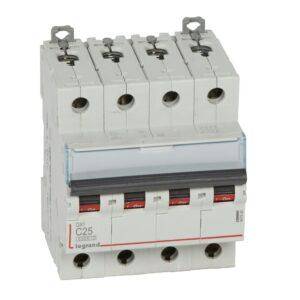 Legrand DX3 6/10 KA C 4P 25A