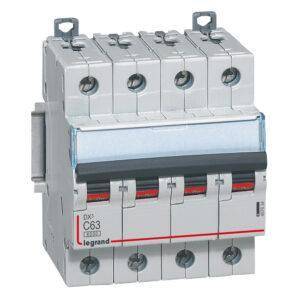 Legrand DX3 6/10 KA C 4P 63A