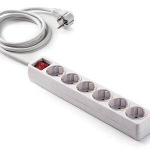 Famatel Base 6 tomas 16A con toma de tierra e interruptor y 1.5m de cable