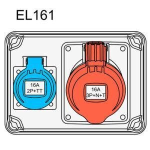 COFRET DERIVACIÓN IP54 CON TOMAS DE CORRIENTE (EL161)