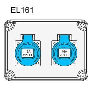 COFRET DERIVACIÓN IP54 CON TOMAS DE CORRIENTE (EL161)
