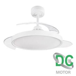 Gabarron  ventilador de techo silencioso, aspas retráctiles y luz led varys dc
