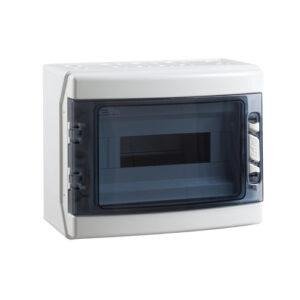 COFRET distrib. IP65 superficie 1x12 MÓDULOS (ABS) puerta transp.