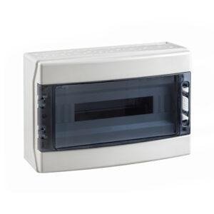 COFRET distrib. IP65 superficie 1x18 MÓDULOS (ABS) puerta transp.