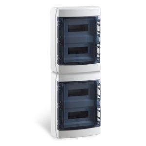 COFRET distrib. IP65 superficie 4x12 (48) MÓDULOS (ABS) puerta transp.