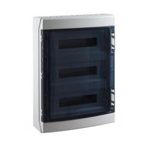 COFRET distrib. IP65 superficie 3x18 (54) MÓDULOS (ABS) puerta transp.