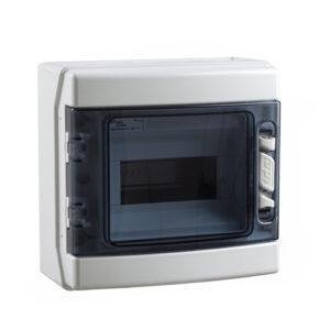COFRET distrib. IP65 superficie 1x8 MÓDULOS (ABS) puerta transp.