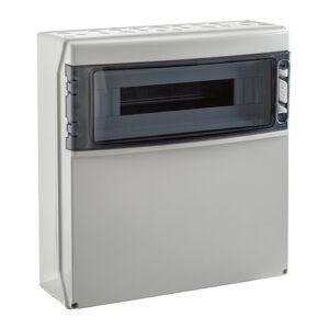 COFRET IP65 PARA TOMAS DE CORRIENTE 1x18 MÓDULOS VENTANA REGLETA N&T