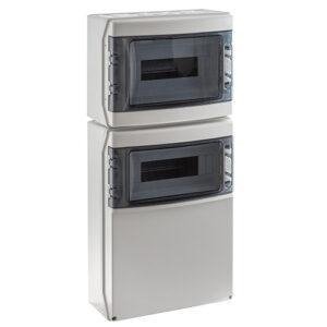 COFRET IP65 PARA TOMAS DE CORRIENTE 2x12 (24) MÓDULOS VENTANA