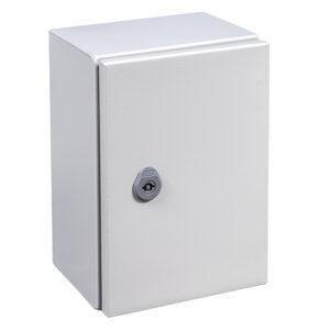 ARMARIO MURAL IP66 acero lam. 400x400x250 puerta opaca con placa