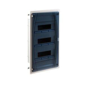 CAJA distrib. IP40 empotrar PARED HUECA 3x12 (36) MÓDULOS puerta