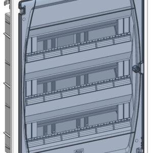 CAJA distrib. IP40 empotrar PARED HUECA 3x18 (54) MÓDULOS puerta