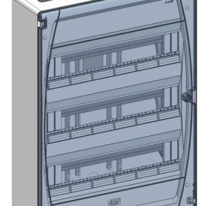 CAJA distrib. IP40 superficie 3x18 (54) MÓDULOS puerta transp.
