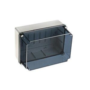 CAJA GUARDAMOTOR IP65-IP67 243x333x191 LATERALES LISOS tapa transp.