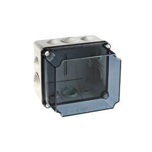CAJA GUARDAMOTOR IP65 165x189x158 CON CONOS tapa transp.
