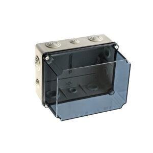 CAJA GUARDAMOTOR IP65 194x255x179 CON CONOS tapa transp.