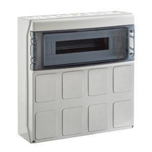 COFRET IP65 PARA TOMAS DE CORRIENTE 1x18 MOD. TAPAS PRETROQUELADAS