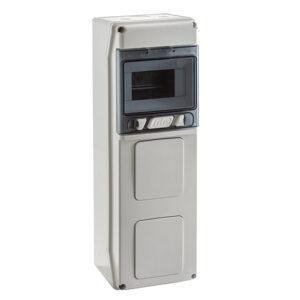 COFRET IP65 PARA TOMAS DE CORRIENTE 1x6 MOD TAPAS PRETROQUELADAS
