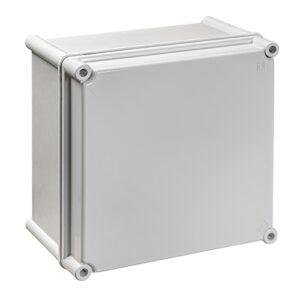 CAJA doble aislamiento IP66 poliéster TAPA OPACA PC 4x4 MÓDULOS