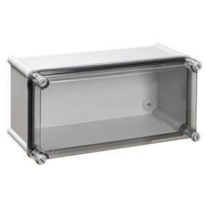 CAJA doble aislamiento IP66 poliéster TAPA PC TRANSPARENTE 8x4 MÓDULOS