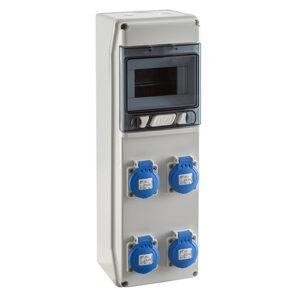 COFRET IP54 CON TOMAS DE CORRIENTE 1x6 MÓDULOS (CSN6PT)