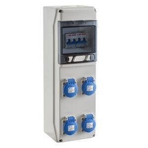 COFRET IP54 CON TOMAS DE CORRIENTE Y PROTECCIONES 1x6 MÓDULOS (CSN6PT)