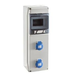 COFRET IP54 CON TOMAS DE CORRIENTE 1x6 MÓDULOS (CSN6PT)