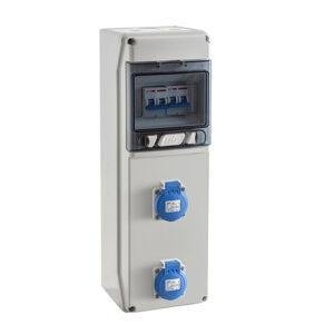 COFRET IP54 CON TOMAS DE CORRIENTE Y PROTECCIONES 1x6 MÓDULOS (CSN6PT)