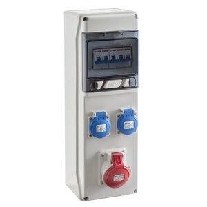 COFRET IP54 CON TOMAS DE CORRIENTE Y PROTECCIONES 1x6 MÓDULOS (CSN6PT)