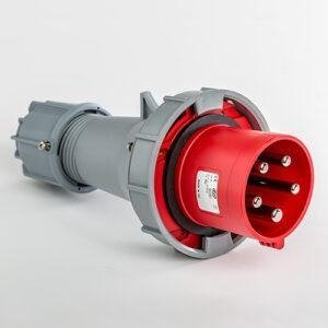 Clavija aérea IP66-IP67 3P+N+T 400V 63A 6H contacto piloto