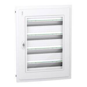 4 Filas 24 Módulos Empotrar Puerta Transparente Envolvente modular PrismaSeT XS