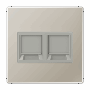 Jung Placa Mod.Jack-Radiall 2 tomas LS acero