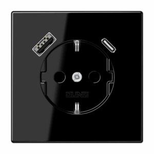 Jung Enchufe SCHUKO® c/ USB-AC LS negro
