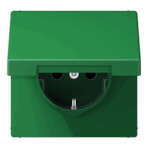 Jung Enchufe t. abat/prot contacto. LS verde
