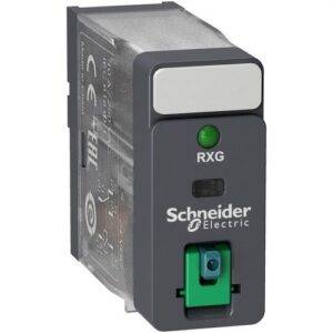 Schneider RXG12BD Relé 1 C/O 10A + botón test + LED 24V DC