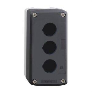 Schneider XALD03 Caja gris claro con tapa gris antracita con taladro 3