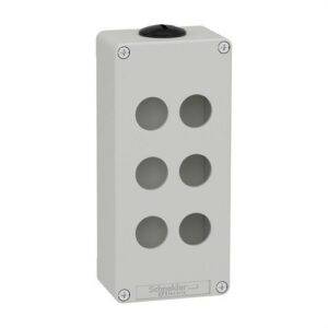 Schneider XAPD3206 Caja vacía con 6 orificios gris