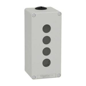 Schneider XAPD3504 Caja vacía con 4 orificios gris