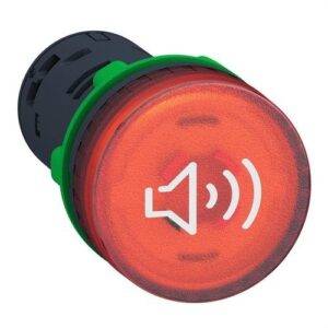 Schneider XB5KS2B4 Zumbador luminoso rojo continuo o intermitente 24V