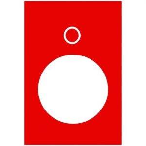 Schneider ZB2BY2931 ZB2BY2931 Etiqueta 30x40mm Fondo Rojo ''O''