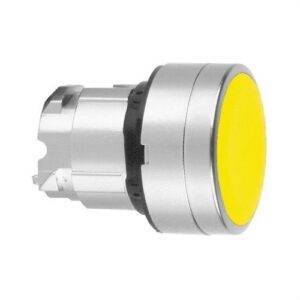 Schneider ZB4BA54 Cabeza rasante amarilla con embellecedor ancho