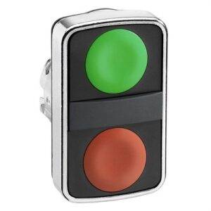 Schneider ZB4BA7340 Cabeza pulsador doble verde / roja sin marcado