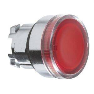 Schneider ZB4BW34 Cabeza pulsador luminoso diámetro 22 rasante roja