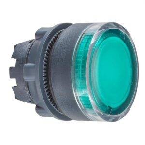 Schneider ZB5AW333 Cabeza pulsador luminoso diámetro 22 rasante verde