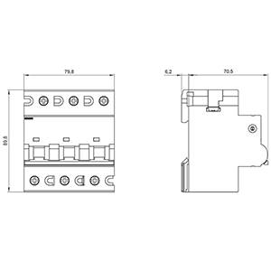 5SP4392-7 Siemens Interruptor automático, 70MM, accesoriable, 10KA, curva C, 4