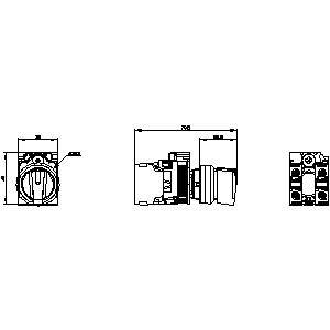 3SU1100-2BL60-1NA0 Siemens Selector I-0-II LUM